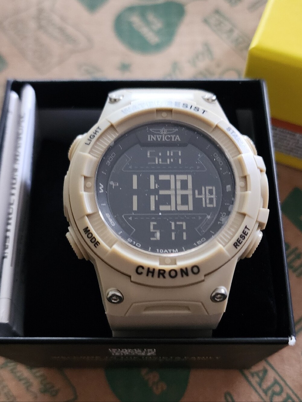 NEW Invicta Cream Digital Chronograph Watch